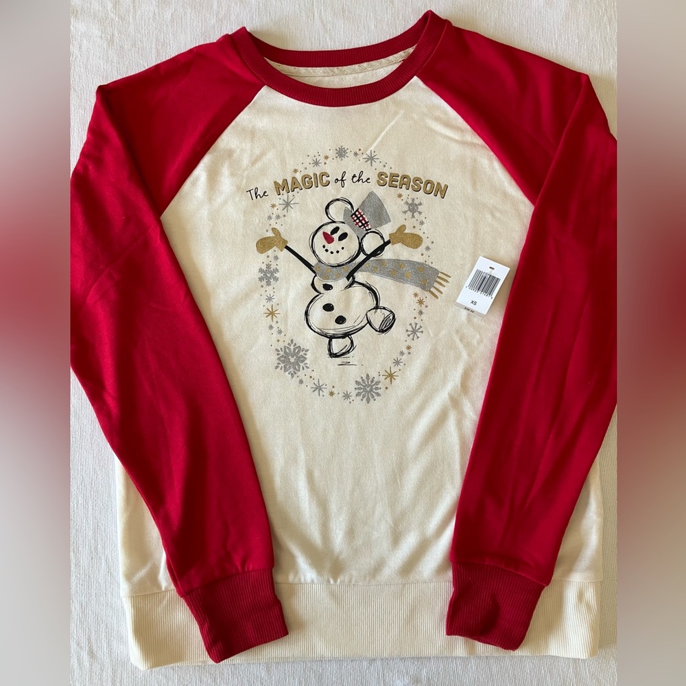 NWT Disney Parks Holiday Christmas Magic of the Season Pullover Sweater Snowman